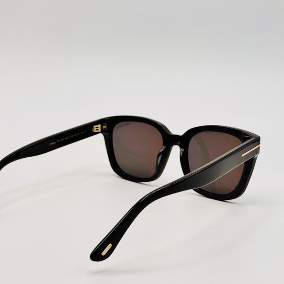 Tom Ford Sunglasses HAYLAY TF1216 01A Shiny Black Square Frame Smoke Lens 53mm main image 11